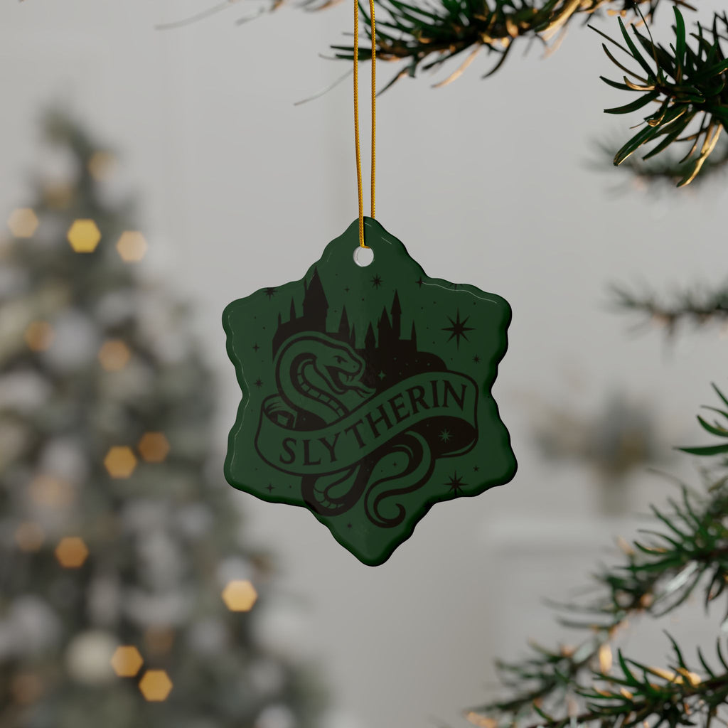 Hogwarts House Crest Ornaments Ceramic Ornament | Slytherin