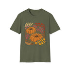 Fall Garden Pumpkin Floral Shirt