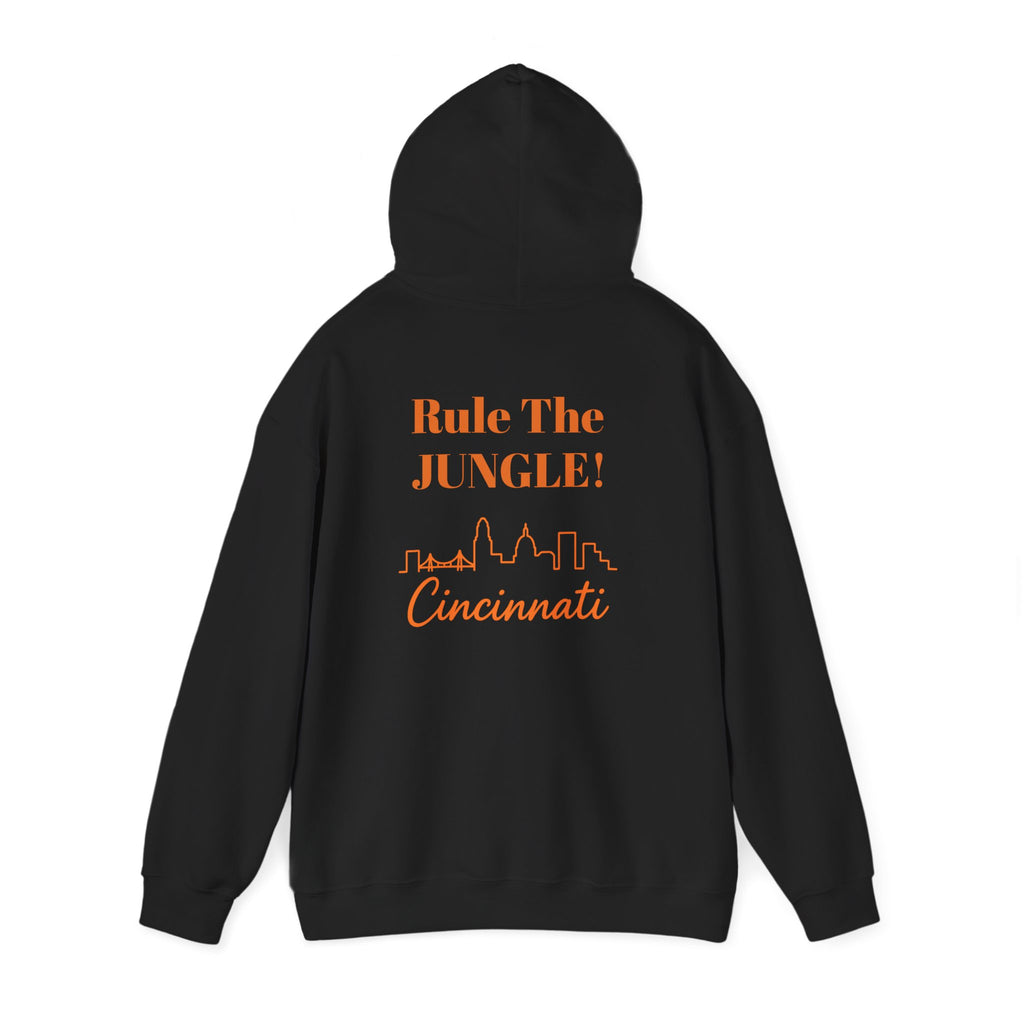 Cincinnati -Rule the Jungle- Hoodie - Cincinnati Tiger Sweatshirt - Cozy Unisex Hoodie, Perfect for Game Day