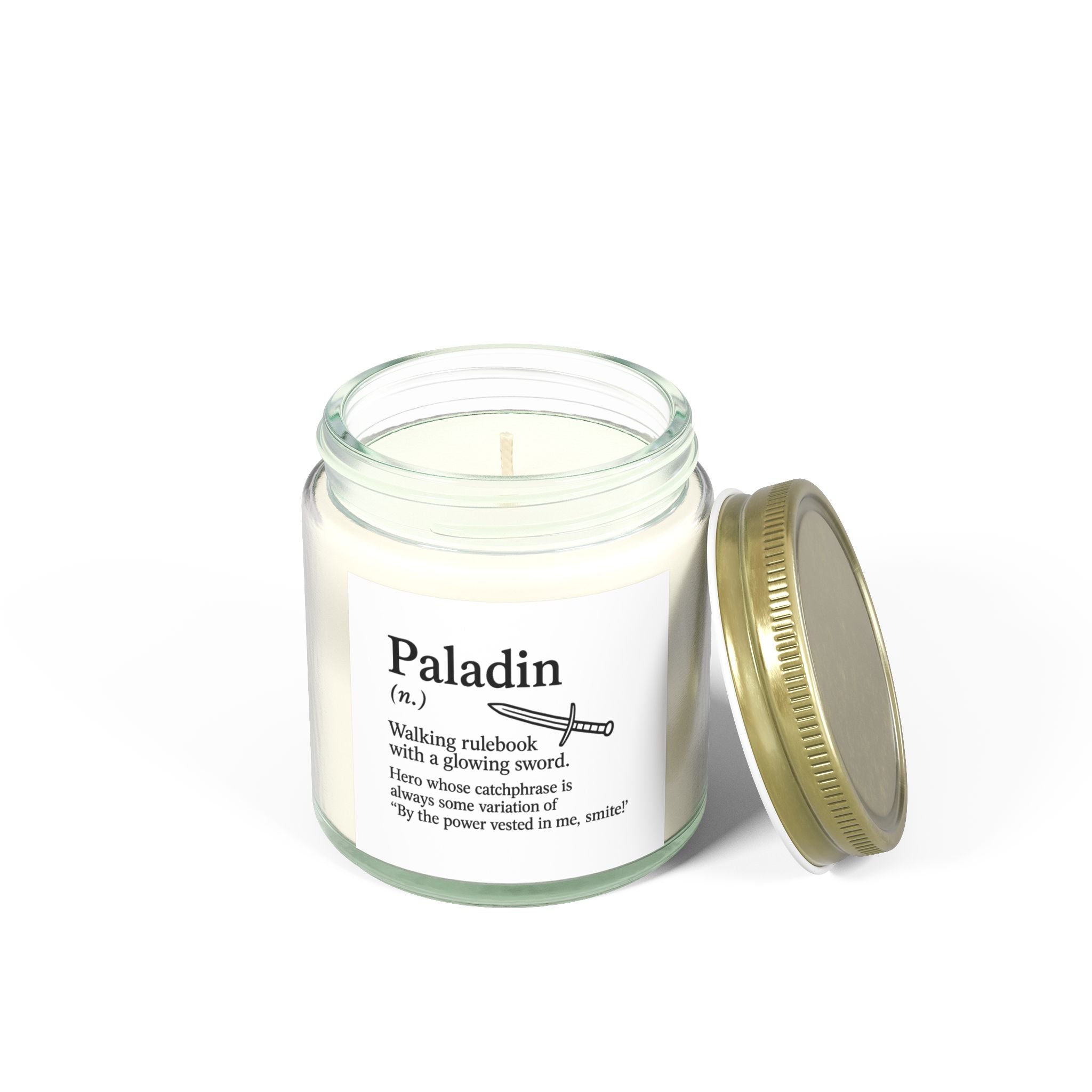 Paladin Candle | DnD Character Class Gift | Funny RPG Candle for Dungeon Masters and Players | Tabletop Gamer Decor | D&D Gift Idea