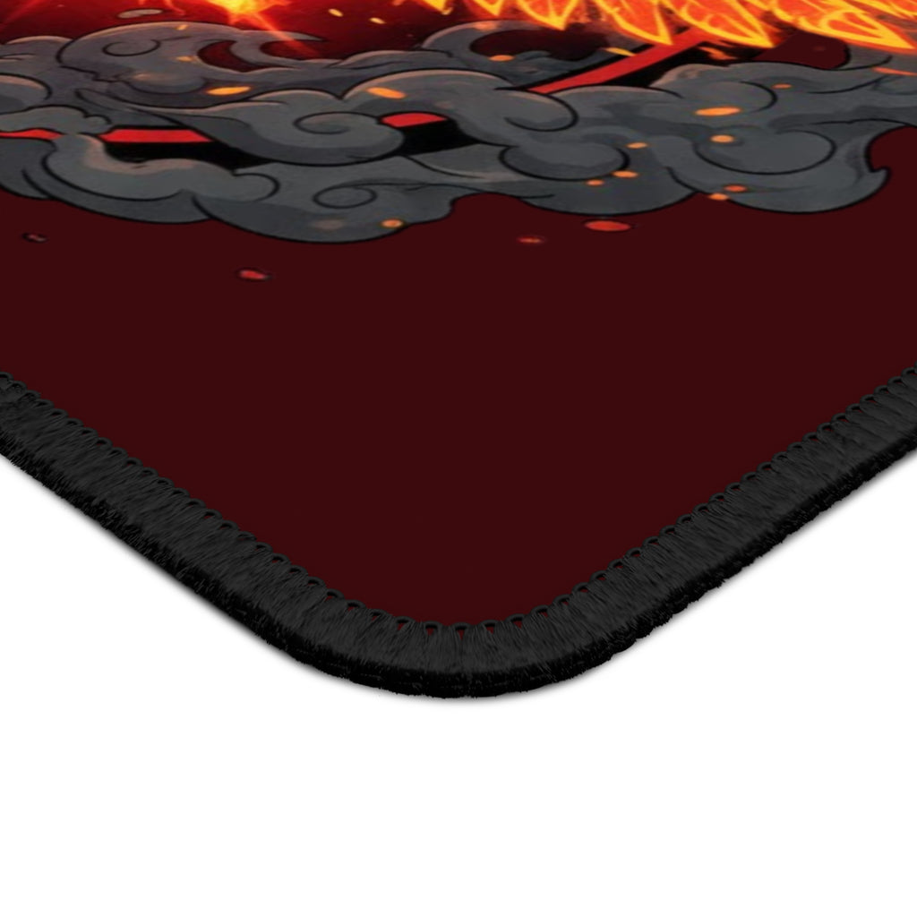 Red Mana Gaming Mouse Pad – Magic the Gathering Inspired | RPG Desk Mat | Gamer Setup Accessory | Fire & Fury Design