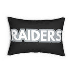 Raiders Inspired Football Pillow | Black & Silver Sports Fan Cushion | Game Day Home Décor, Sports Fan Decor, Game Day Cushion