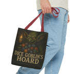 Dice Goblin's Hoard Tote Bag, Fantasy Tote, D&D Accessory, Gamer Gift, Bag for Dice, RPG Fan Tote, Geek Chic, Roleplaying Bag
