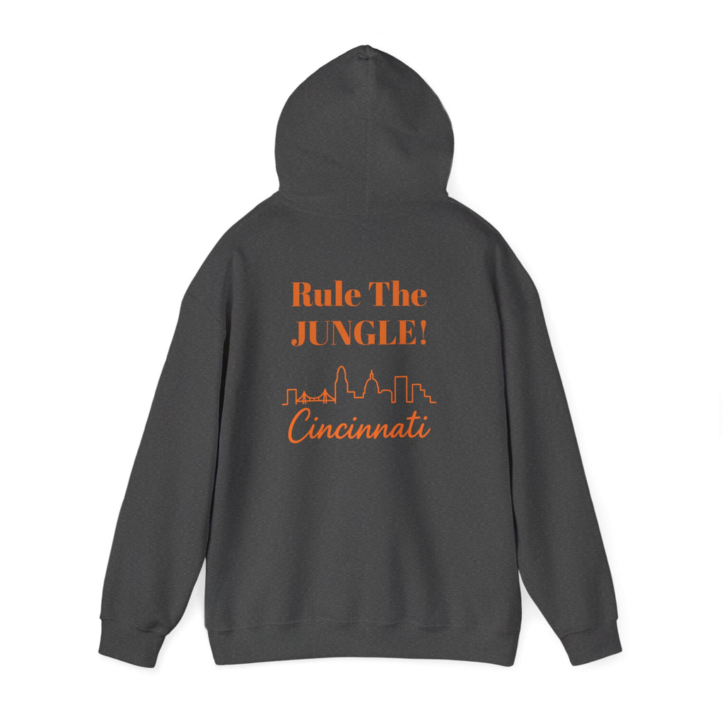 Cincinnati -Rule the Jungle- Hoodie - Cincinnati Tiger Sweatshirt - Cozy Unisex Hoodie, Perfect for Game Day