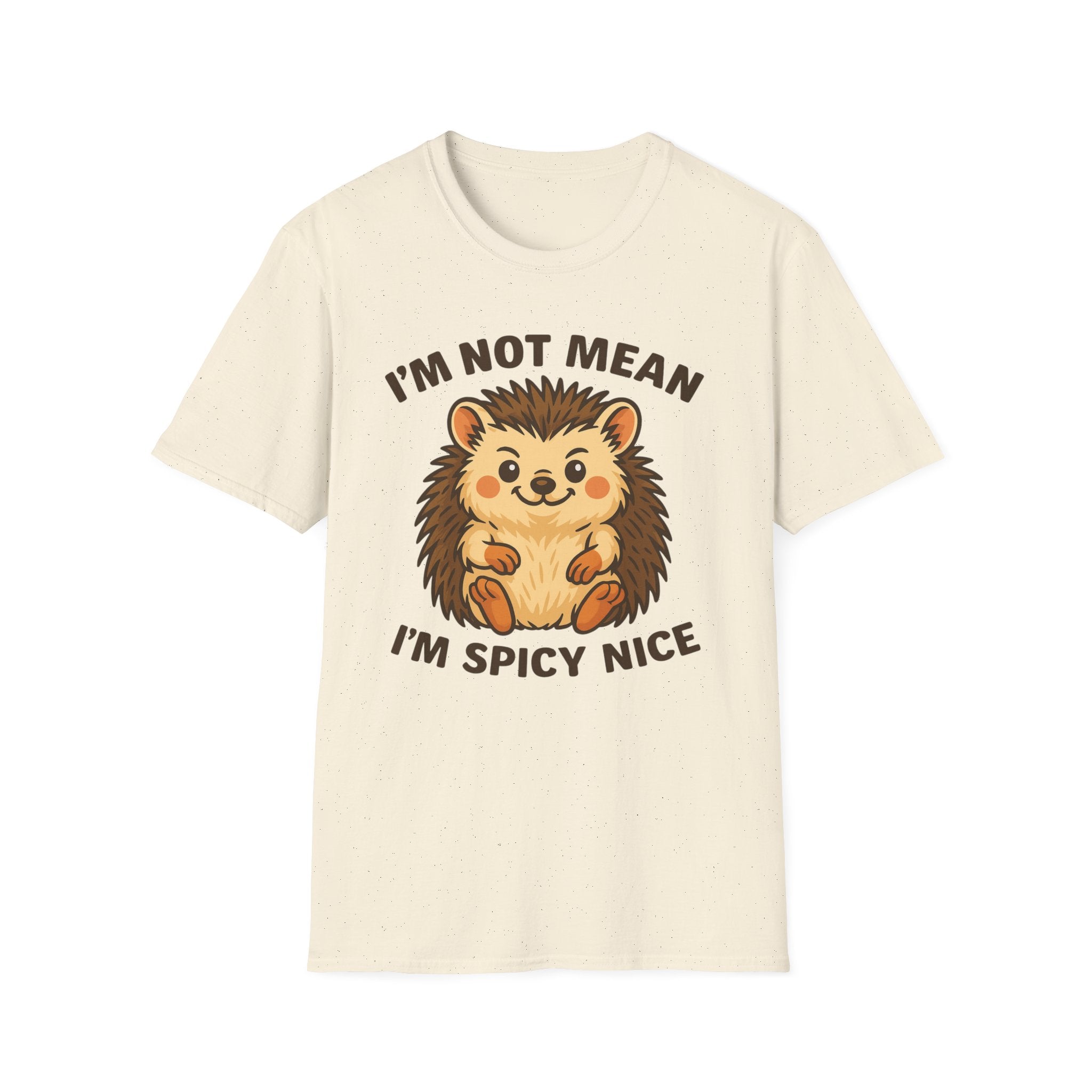 Cute Hedgehog T-Shirt, Funny Animal Tee, Spicy Nice Shirt, Gift for Hedgehog Lovers, Unisex Softstyle Top