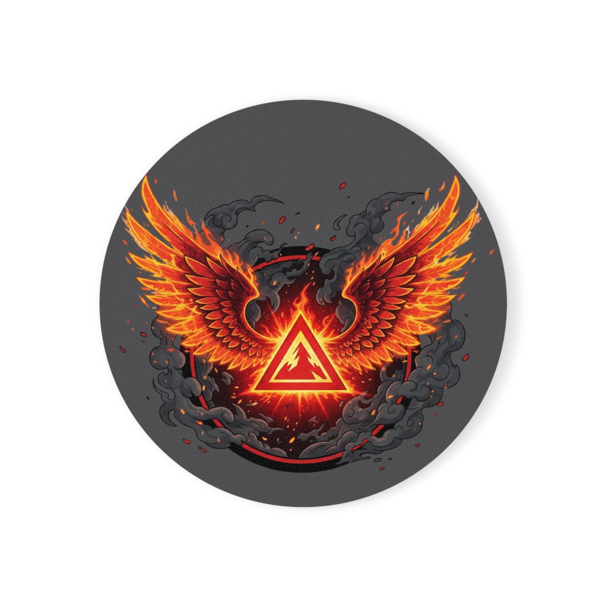 Red Mana MTG Cork Coaster — Round Heat-Resistant Drink Coaster