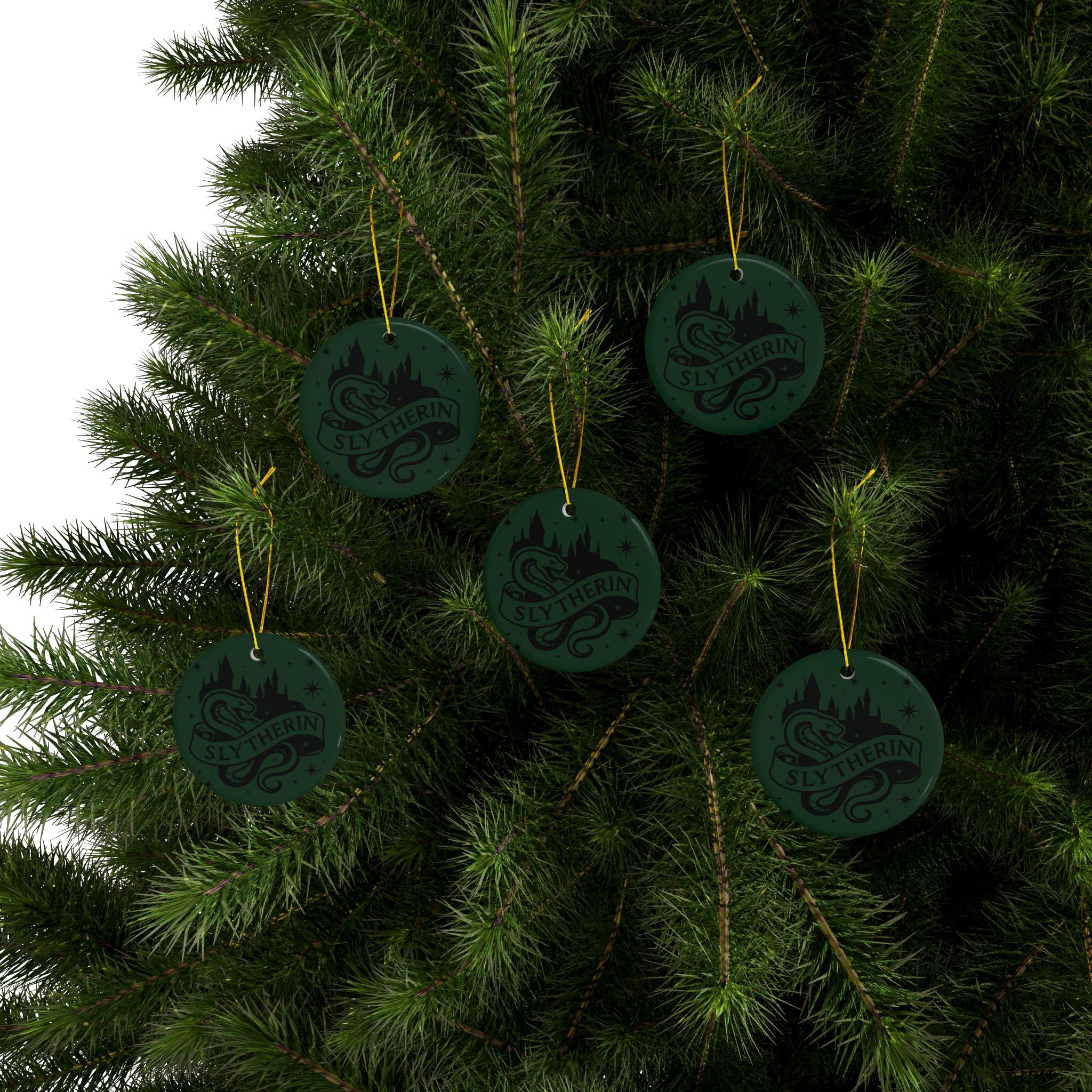 Hogwarts House Crest Ornaments Ceramic Ornament | Slytherin