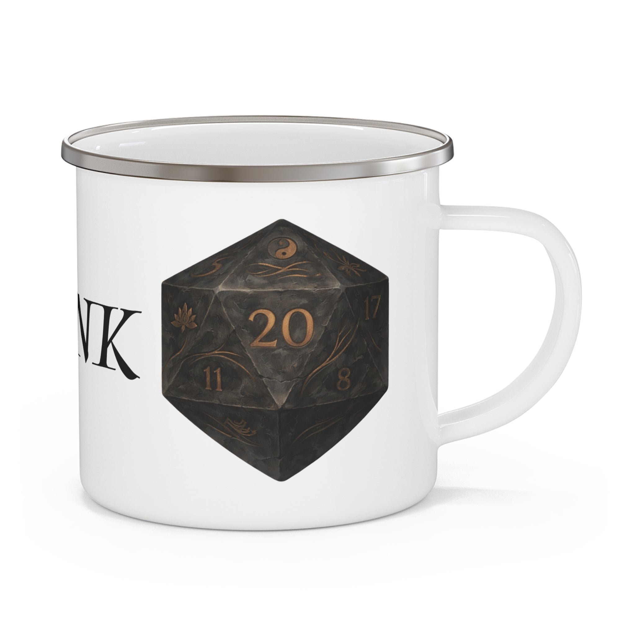 Monk D20 Enamel Mug — Balanced Path