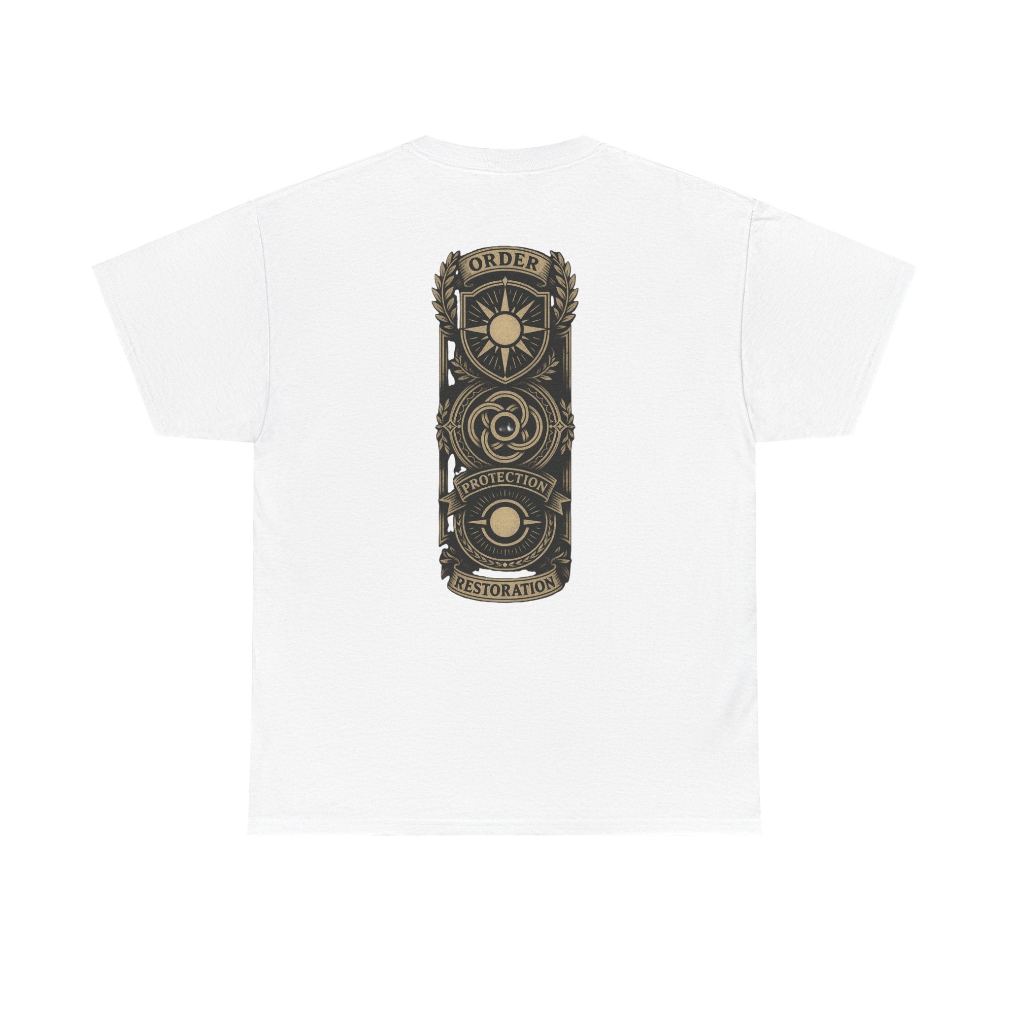 MTG White Mana Emblem T-Shirt — Order • Protection • Restoration