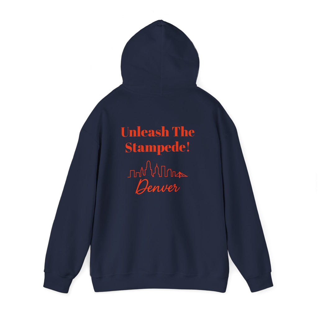 Denver -Unleash The Stampede!- Hoodie - Bronco Mascot