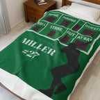 Baseball Blanket, Personalized Sports Team Gift, Last Name and Number, Player Fan Grandparents Parents, Custom Soft Plush Throw, Team Spirit