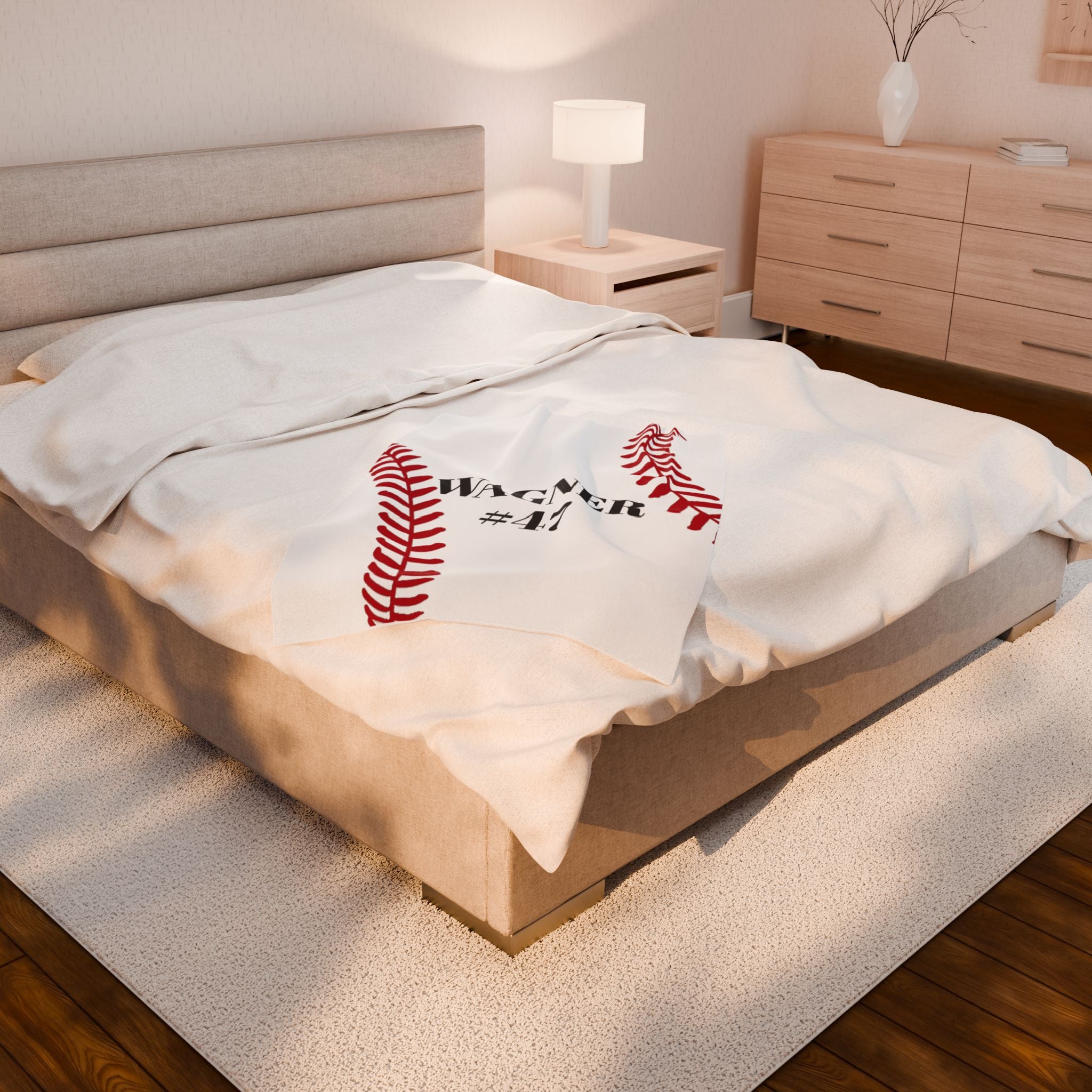 Personalized Baseball Player Last Name Number Gift, Custom Sports Blanket, Team Fan Coach Gift, Baseball Player gift