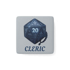 Cleric D20 Porcelain Magnet — RPG Dice Faithful Square Magnet