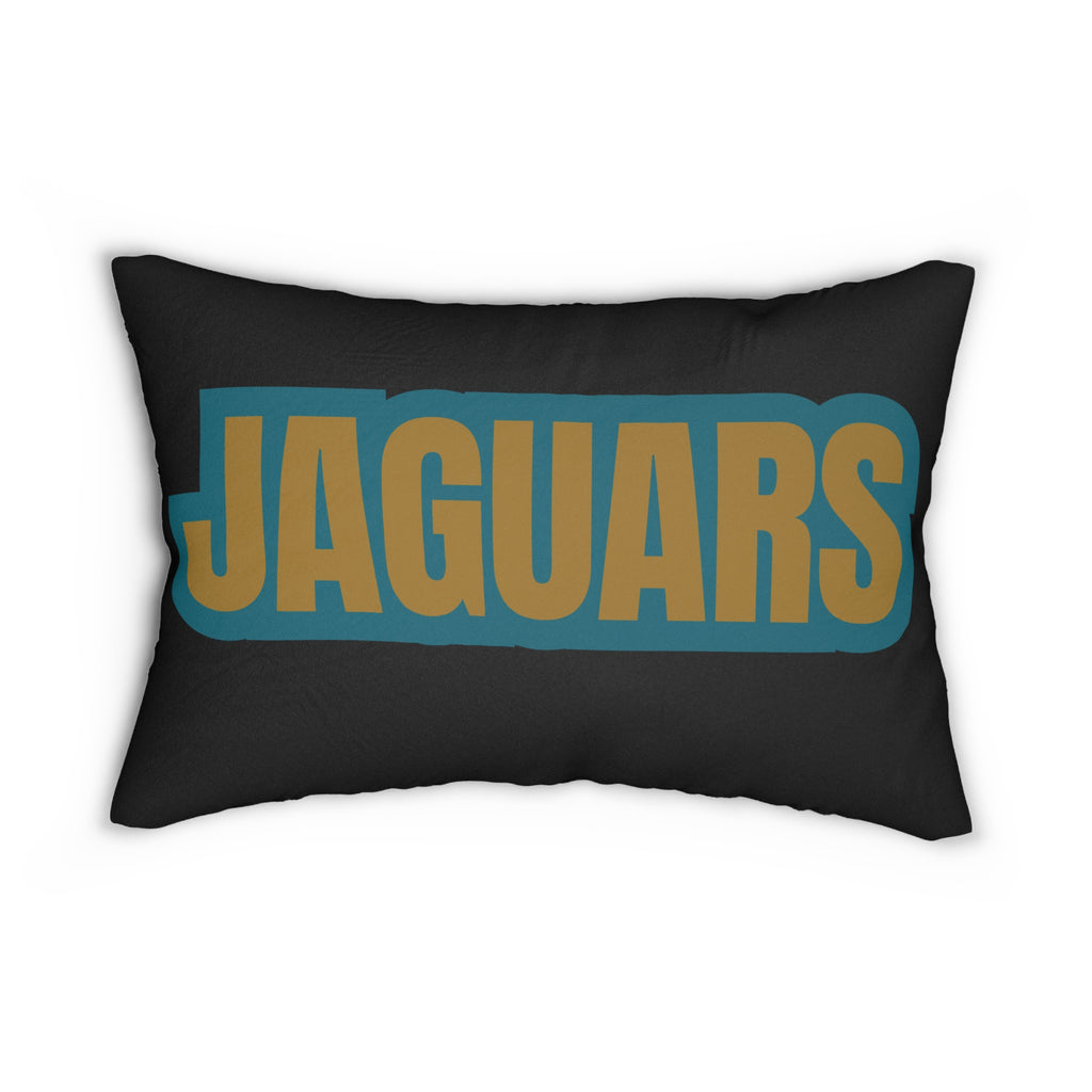 Jaguars Inspired Football Pillow | Black & Gold Sports Fan Cushion | Game Day Home Décor, Gift for Game Day, Team Spirit