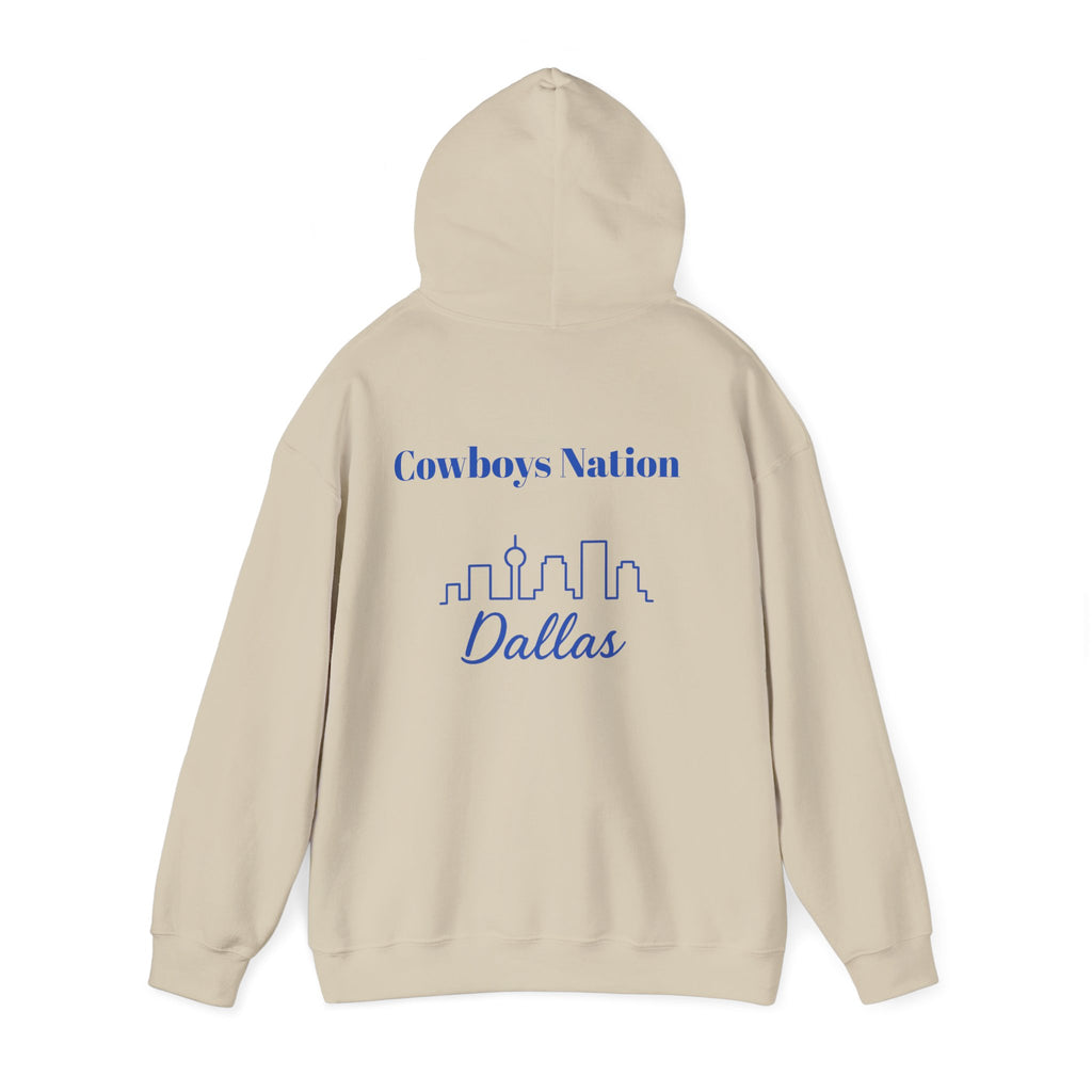 Dallas -Cowboy Nation!- Hoodie - Longhorn Mascot, Dallas Cowboys Nation Hoodie, Sports Fan Apparel, Game Day Outfit