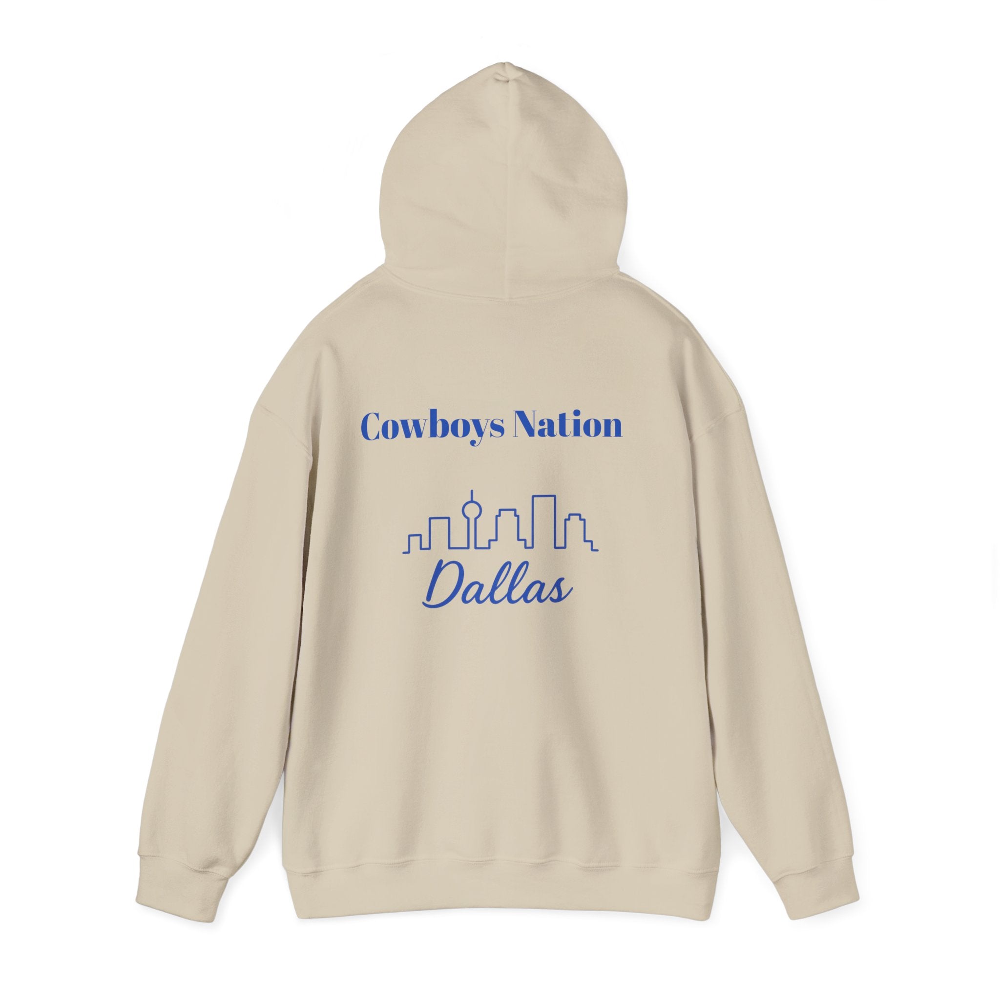Dallas -Cowboy Nation!- Hoodie - Longhorn Mascot, Dallas Cowboys Nation Hoodie, Sports Fan Apparel, Game Day Outfit