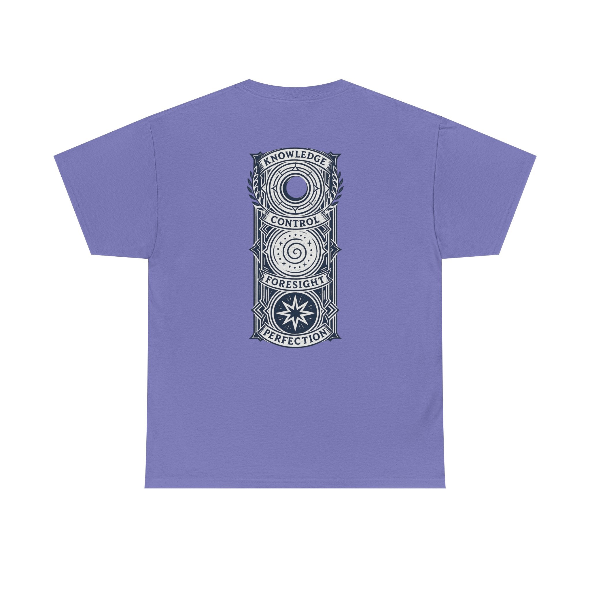 Blue Mana Emblem T-Shirt — Knowledge • Control • Foresight • Perfection
