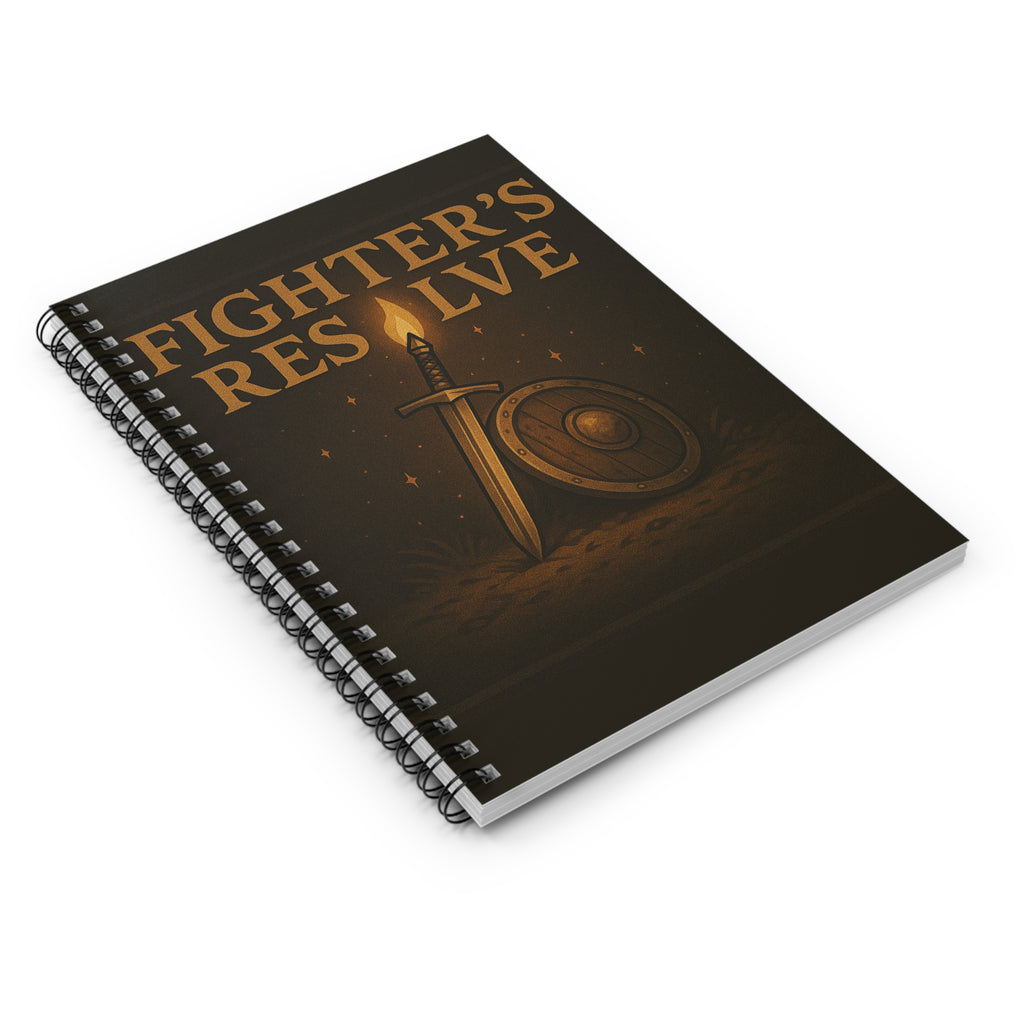 Fighter's Resolve Spiral Notebook - RPG Journal, Sketchbook, Battle Planner, Dungeons & Dragons