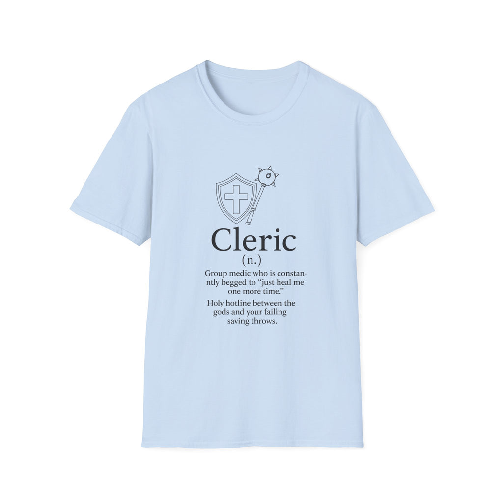 Cleric Class T-Shirt - Funny Dungeons & Dragons Tee