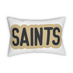 Saints Throw Pillow - Black & Gold Football Fan Cushion, Game Day Home Décor, Sports Gift