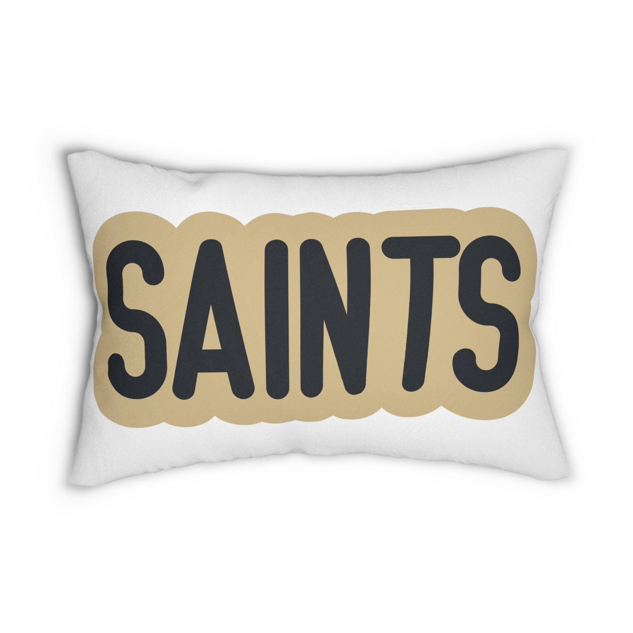 Saints Throw Pillow - Black & Gold Football Fan Cushion, Game Day Home Décor, Sports Gift