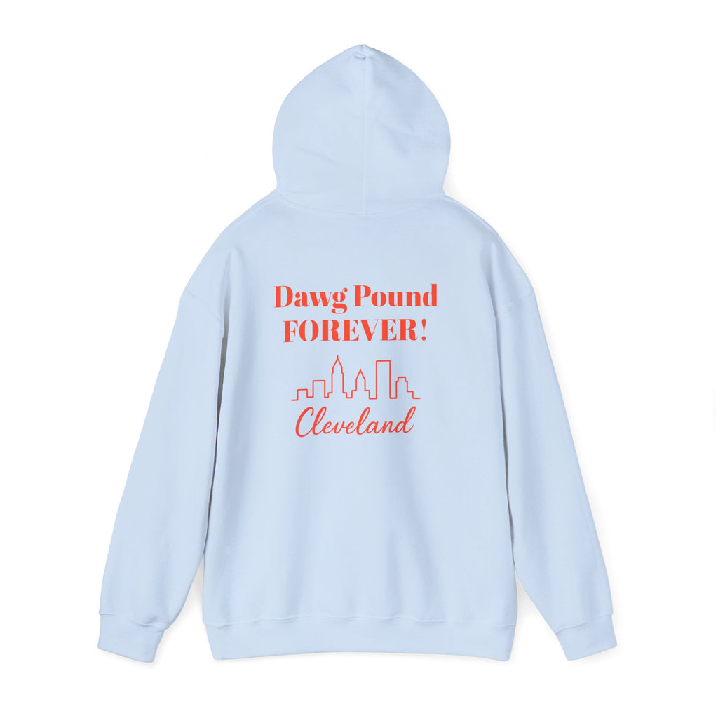 Cleveland -Dawg Pound Forever- Hoodie - Bulldog Mascot - Cleveland Sports Fans