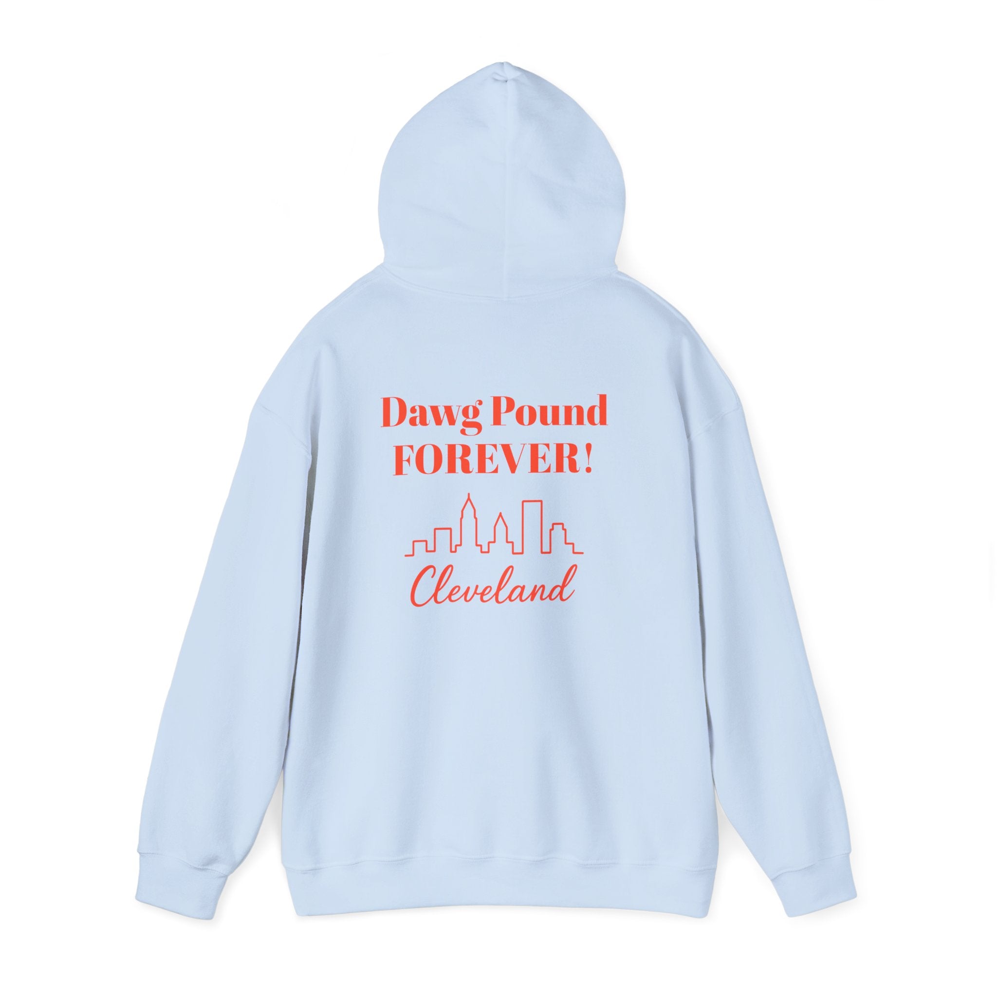 Cleveland -Dawg Pound Forever- Hoodie - Bulldog Mascot - Cleveland Sports Fans