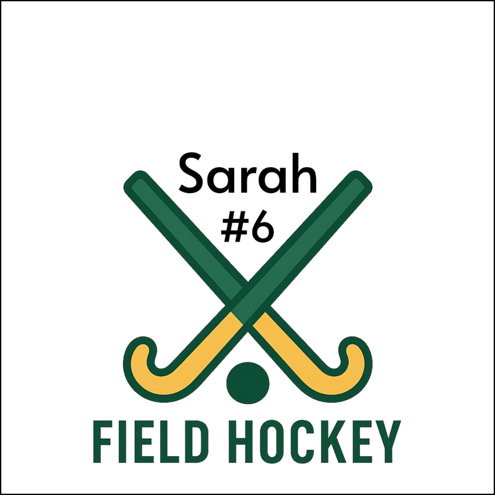 Field Hockey Acrylic Ornament, Personalized Sports Coach Fan Player Gift, Custom Cut Decoration, Team Spirit Decor, Christmas Idea