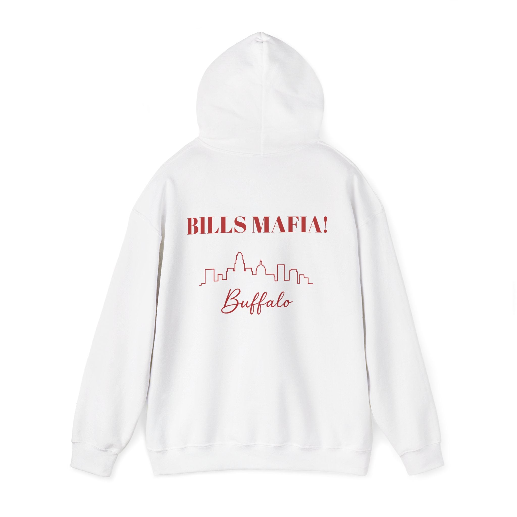 Buffalo Bills Fan Hooded Sweatshirt - Buffalo -Bills Mafia- Hoodie - Buffalo Mascot Design