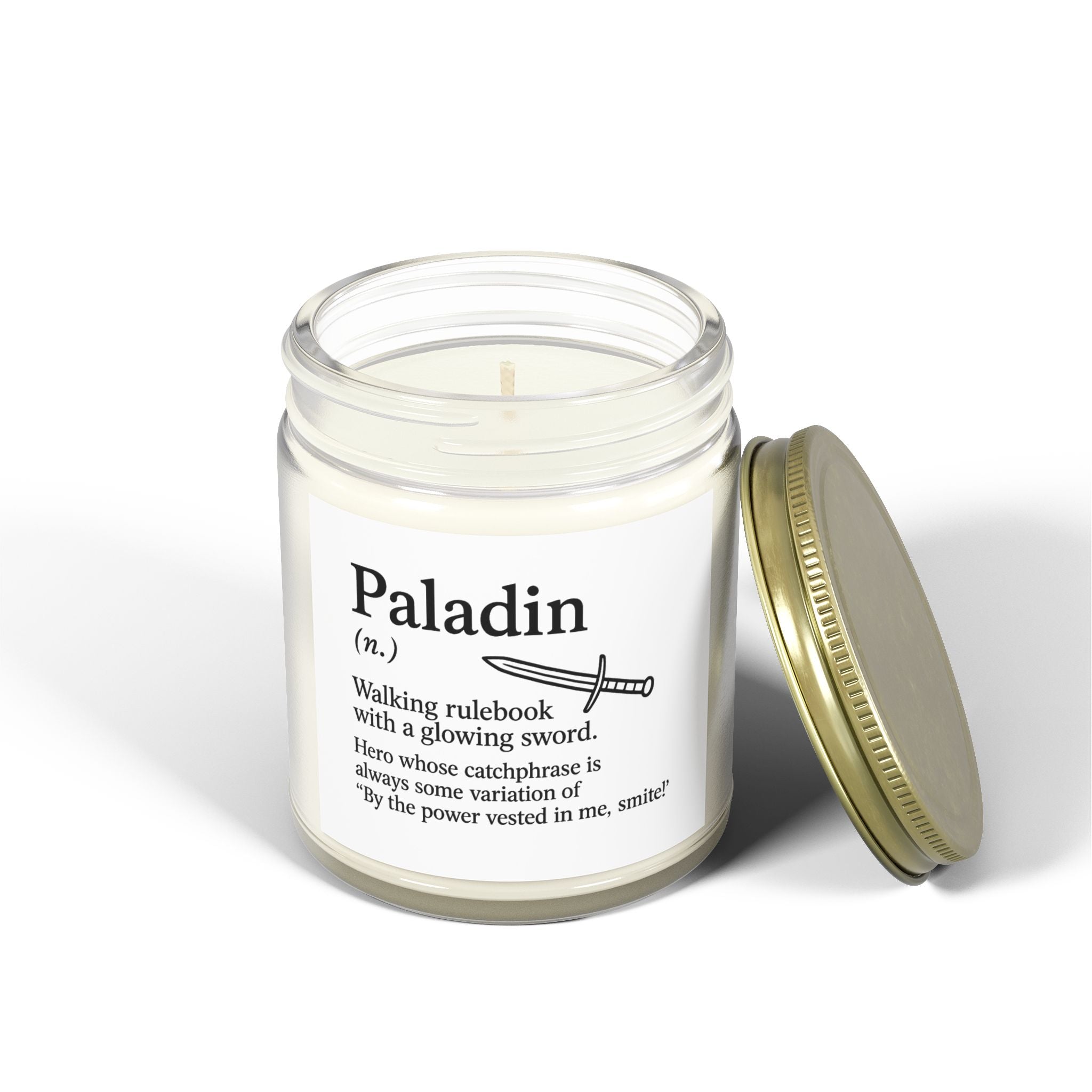 Paladin Candle | DnD Character Class Gift | Funny RPG Candle for Dungeon Masters and Players | Tabletop Gamer Decor | D&D Gift Idea