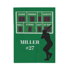 Baseball Blanket, Personalized Sports Team Gift, Last Name and Number, Player Fan Grandparents Parents, Custom Soft Plush Throw, Team Spirit