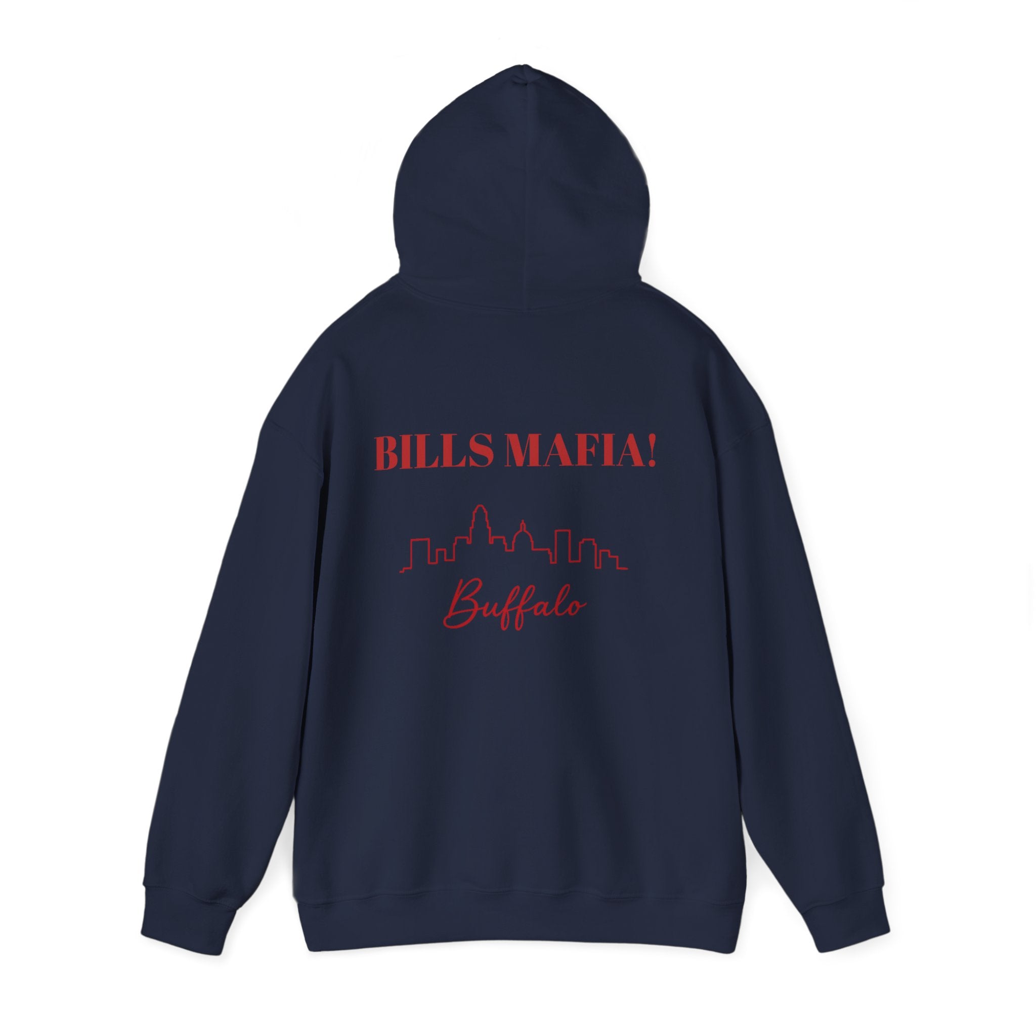 Buffalo Bills Fan Hooded Sweatshirt - Buffalo -Bills Mafia- Hoodie - Buffalo Mascot Design