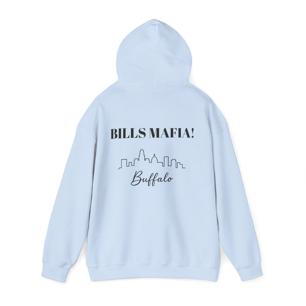 Buffalo Bills Fan Hooded Sweatshirt - Buffalo -Bills Mafia- Hoodie - Buffalo Mascot Design
