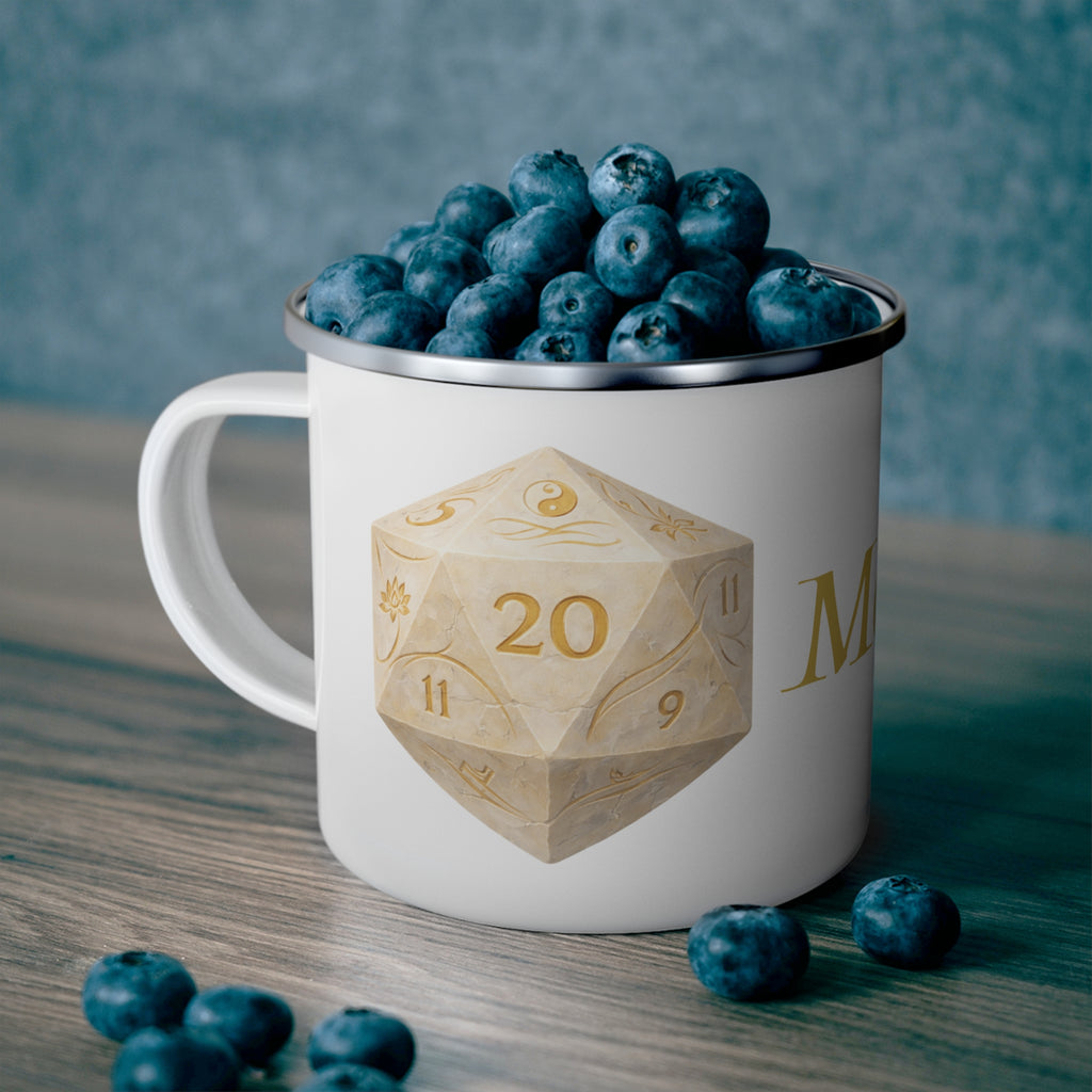 Monk D20 Enamel Mug – Path of Balance