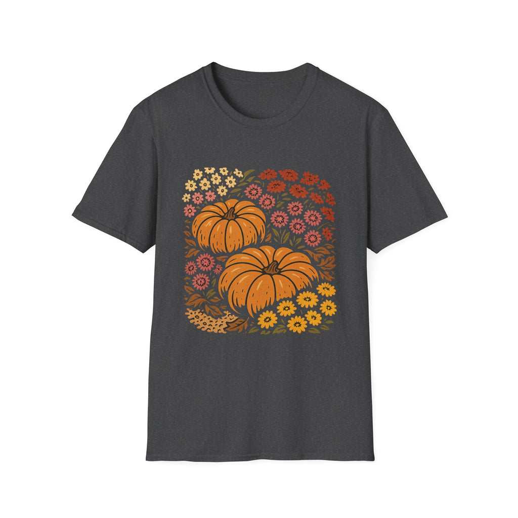 Fall Garden Pumpkin Floral Shirt
