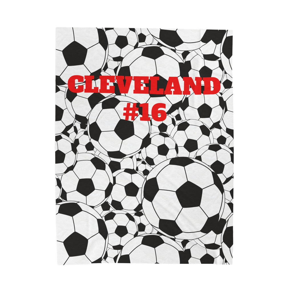Personalized Sports Throw for Players, Parents, and Fans, Last Name and Jersey Number Customizable, Team Gift Idea, Soccer Blanket
