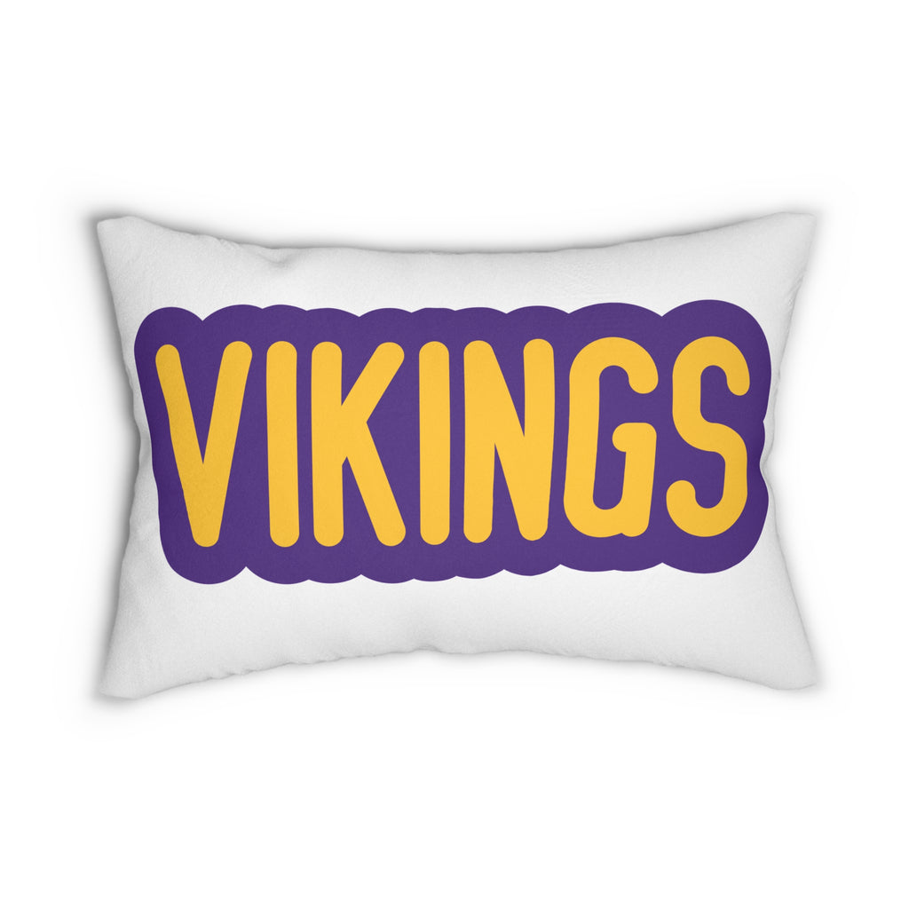 Vikings Throw Pillow - Purple & Gold Football Fan Cushion, Game Day Home Décor, Gift for Sports Lovers, Team Spirit