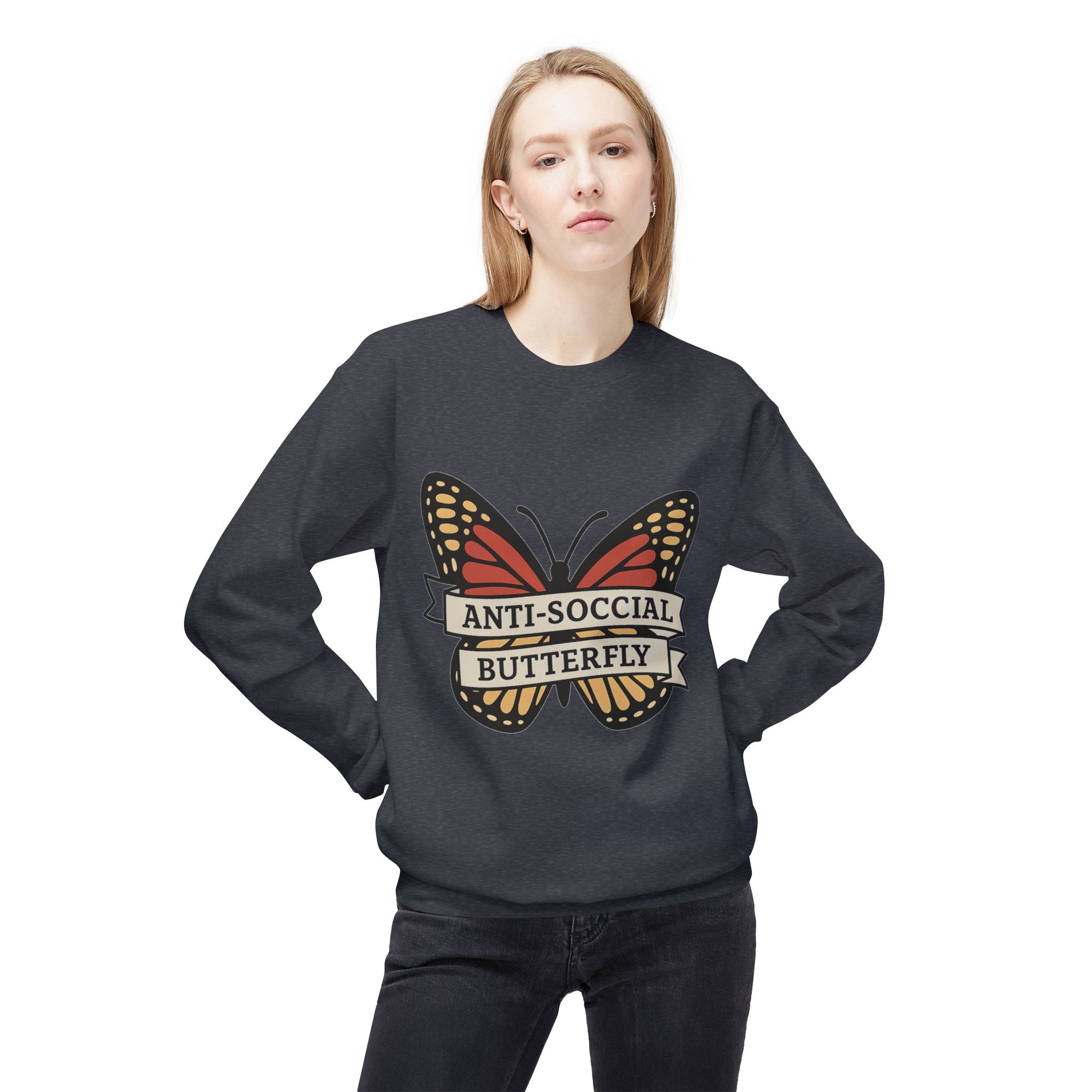 Anti-Social Butterfly Crewneck Sweatshirt