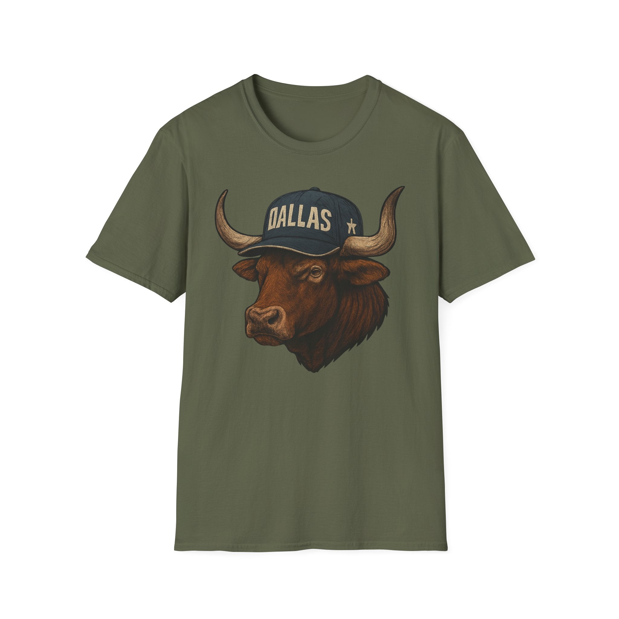 Dallas -Americas Team- T-Shirt - Longhorn Mascot-  Sports Fans
