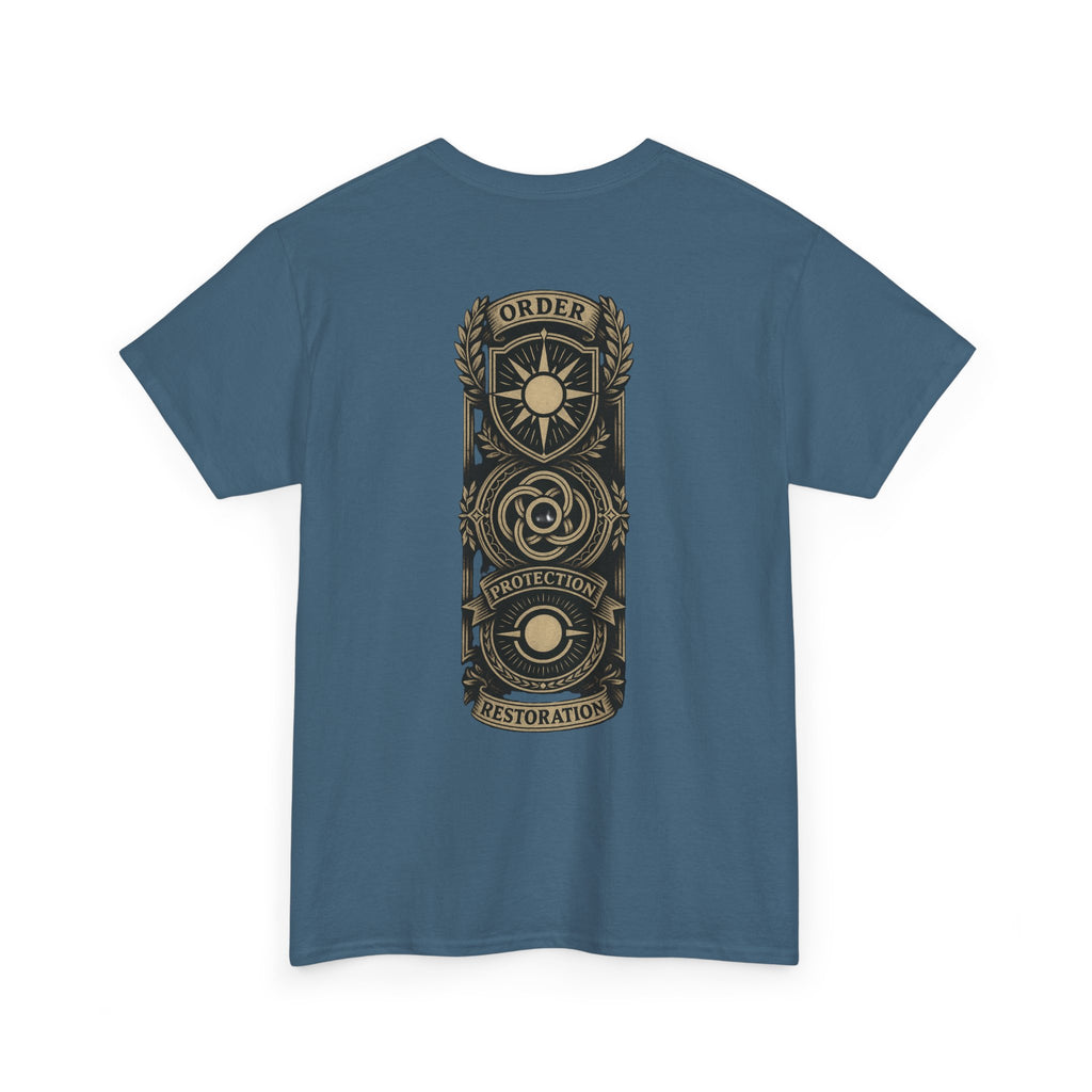 MTG White Mana Emblem T-Shirt — Order • Protection • Restoration