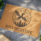 Fantasy-Themed Doormat with Dragon Design, Perfect for Gamers, Home Decor, Gift for D&D Lovers, Unique Welcome Mat