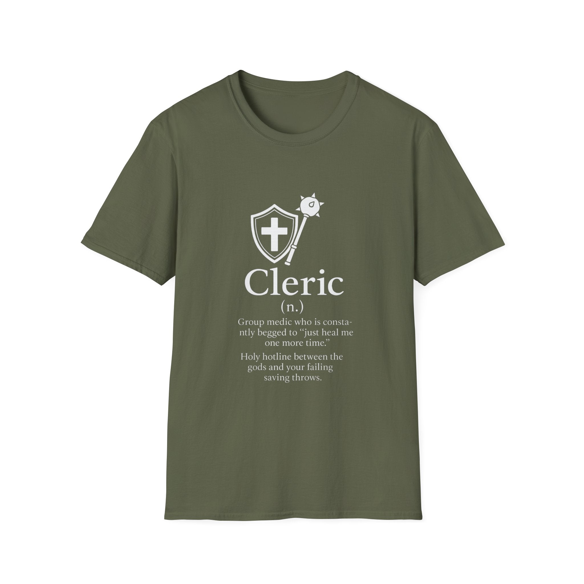 Cleric Class T-Shirt - Funny Dungeons & Dragons Tee