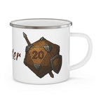Fighter D20 Enamel  Mug — Fighter’s Resolve
