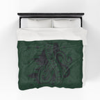 Slytherin Crest Inspired Velveteen Plush Blanket