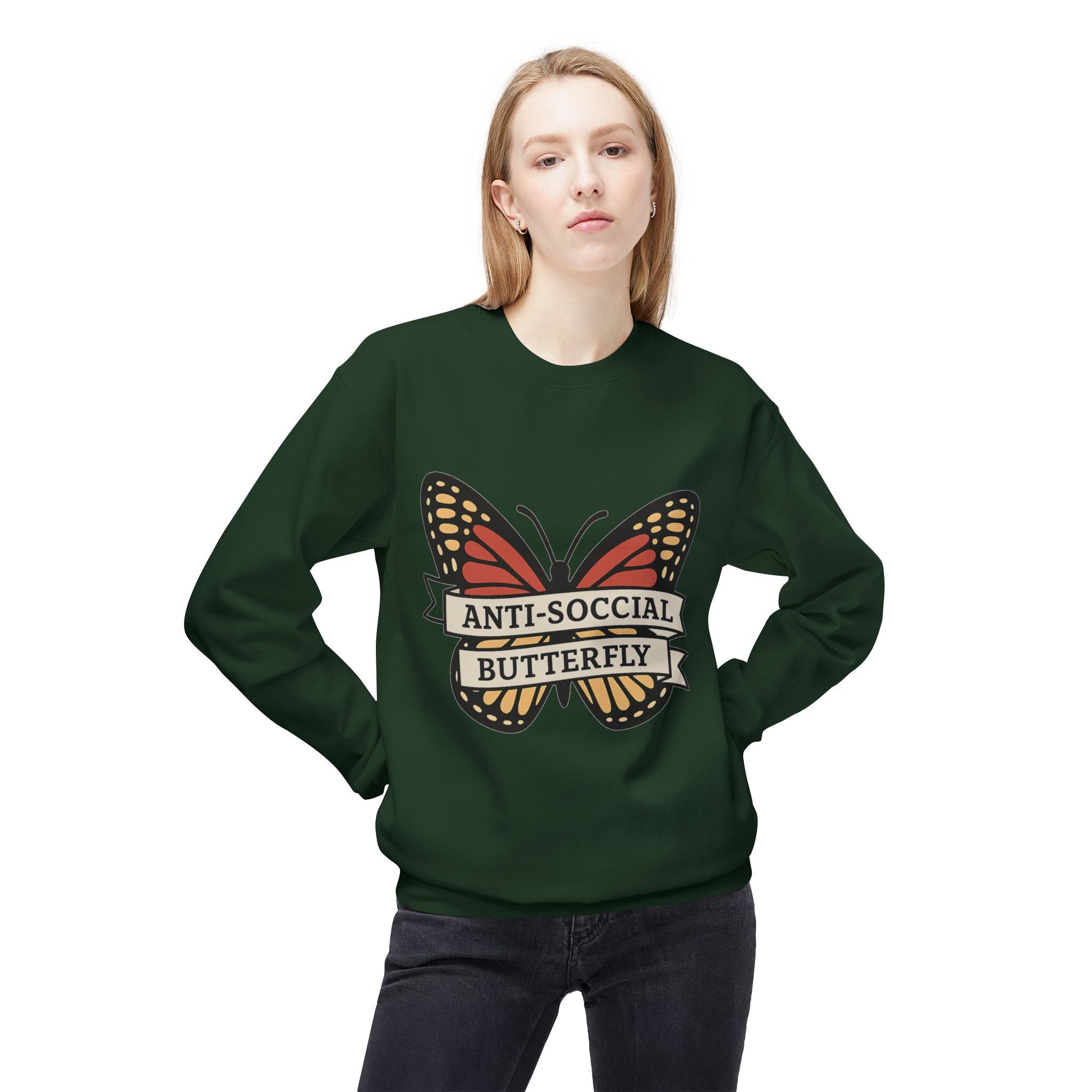 Anti-Social Butterfly Crewneck Sweatshirt