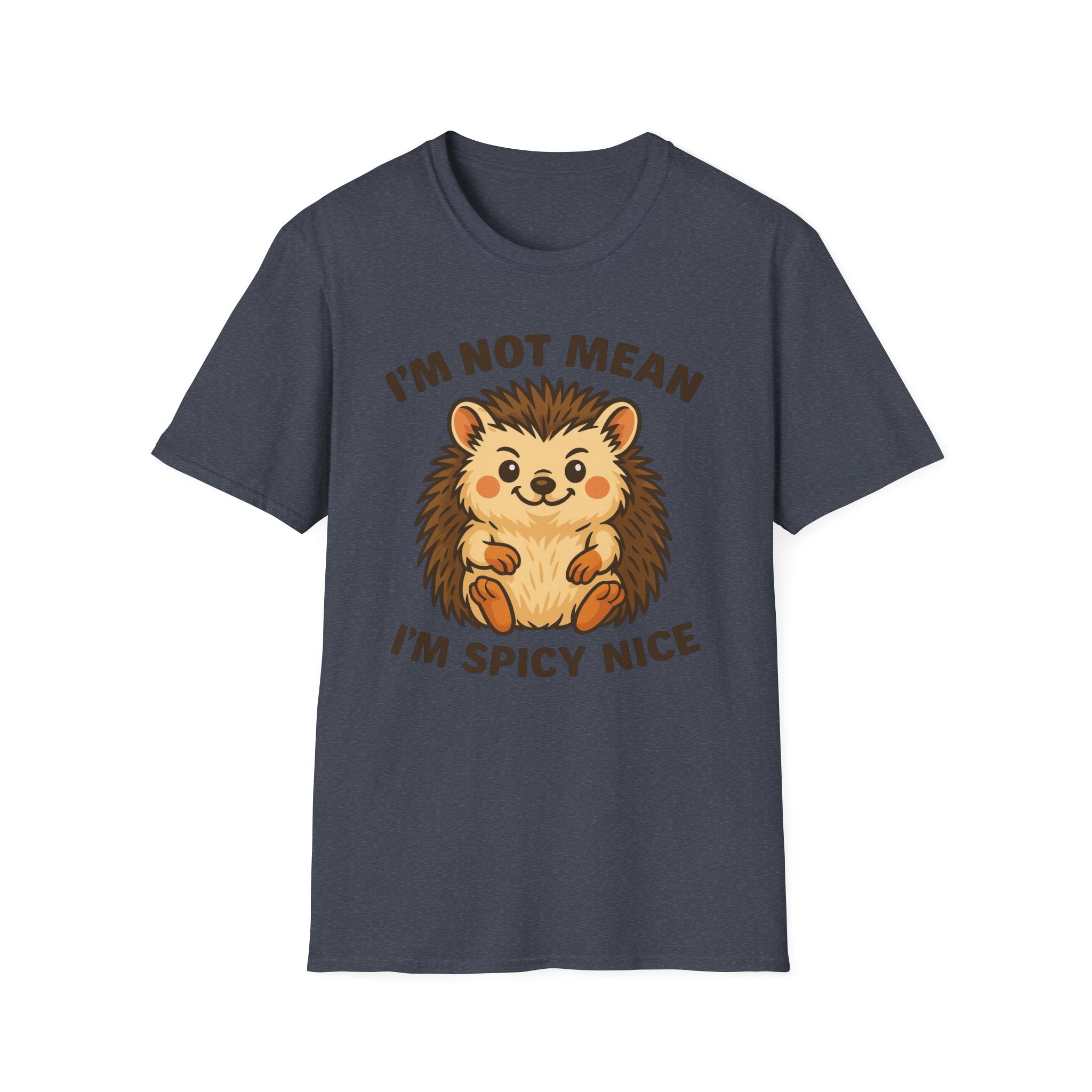 Cute Hedgehog T-Shirt, Funny Animal Tee, Spicy Nice Shirt, Gift for Hedgehog Lovers, Unisex Softstyle Top