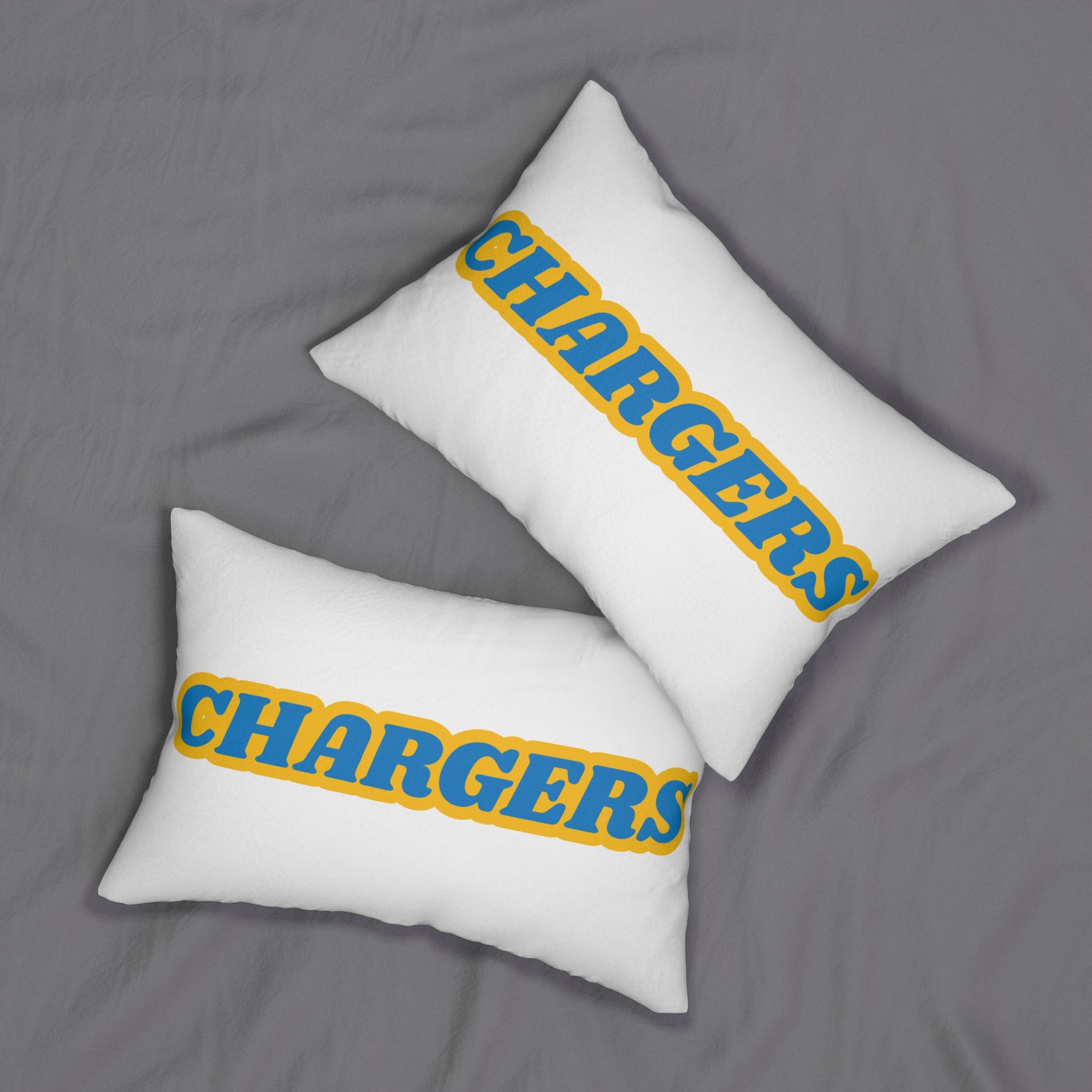 Chargers Inspired Football Pillow | Blue & Gold Sports Fan Cushion | Game Day Home Décor, Sports Decor, Gift for Fans