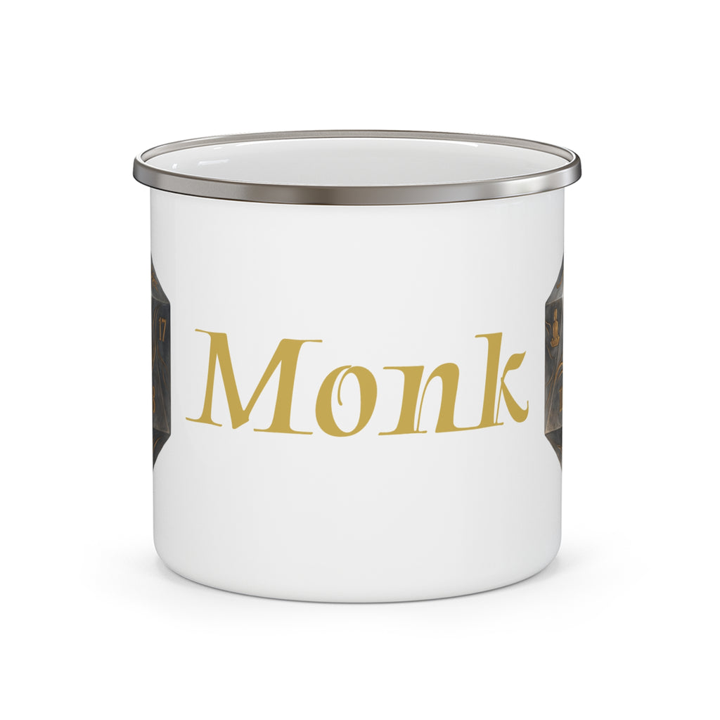 Monk D20 Enamel Mug — Way of Shadow