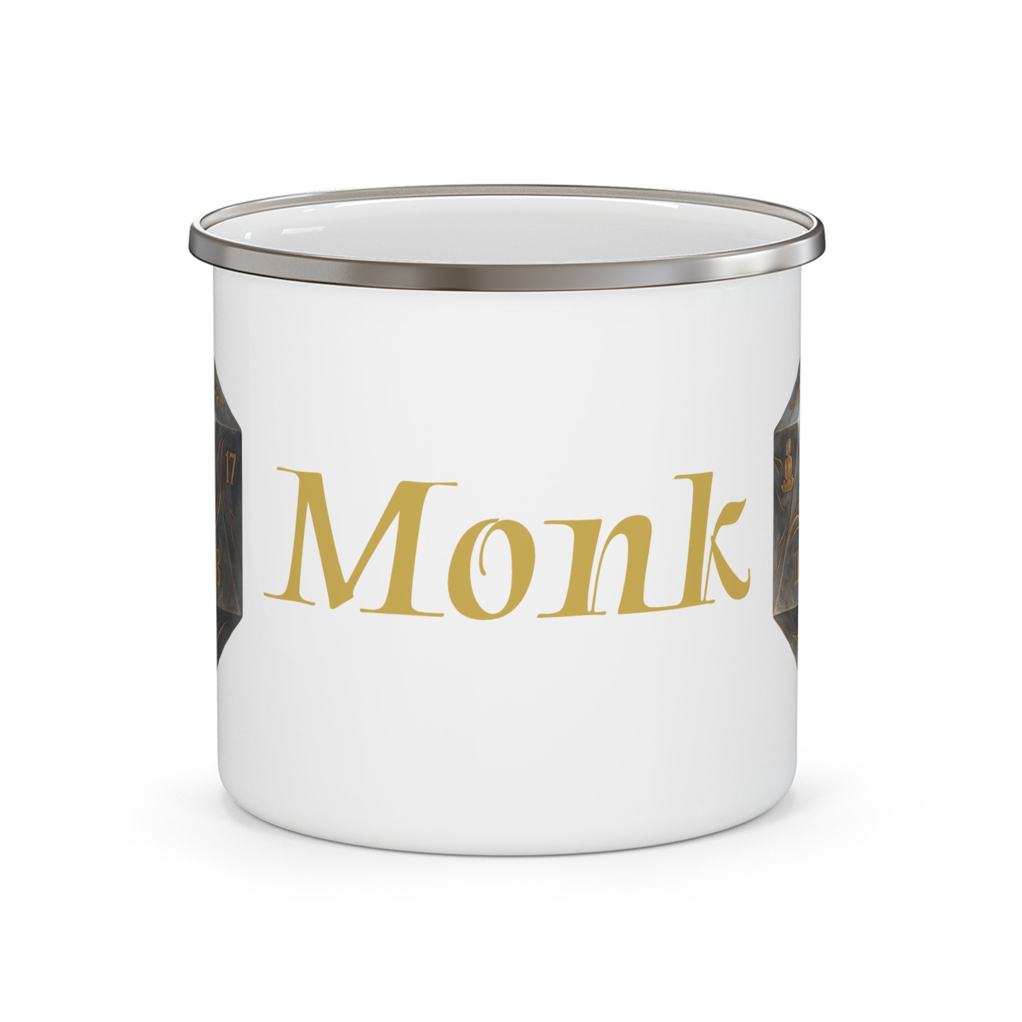 Monk D20 Enamel Mug — Way of Shadow