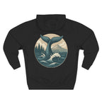 Ocean Adventure Fleece Hoodie, Coastal Wanderer Sweatshirt, Seaside Explorer Hoodie, Nautical Vibes Jacket, Beach Lover Outerwear